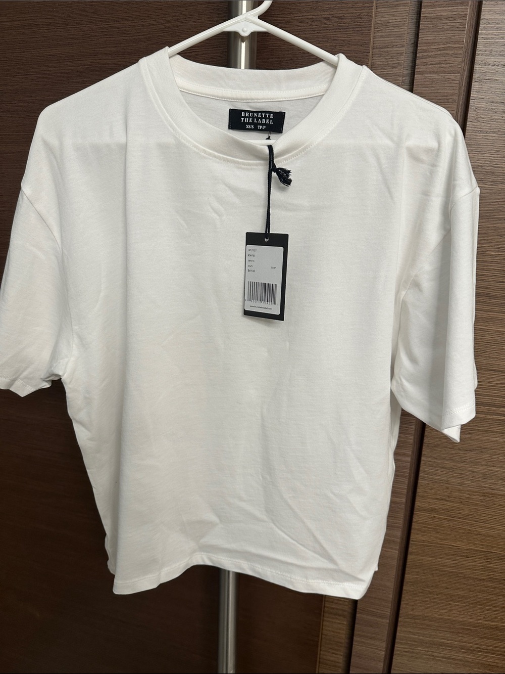 Brunette The Label Off-White Crewneck Short Sleeve Tee